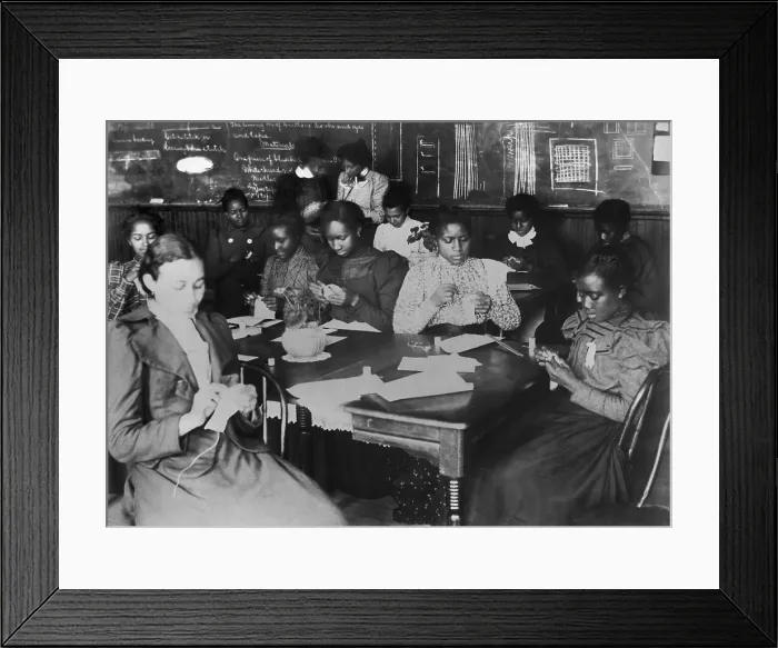 Framed Print : African American young women in sewing class at Haines Normal and Industrial Institute, 1899 Framed Print : African American young women in sewing class at Haines Normal and Industrial Institute, 1899
