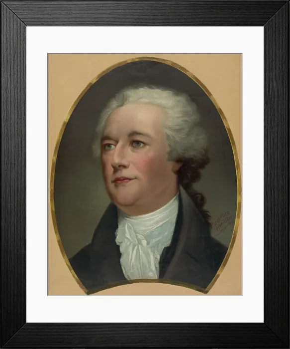 Framed Print : Alexander Hamilton, chromolithograph reproduction of a 1792 John Trumbull portrait (BSLOC_2019_4_86) Framed Print : Alexander Hamilton, chromolithograph reproduction of a 1792 John Trumbull portrait (BSLOC_2019_4_86)