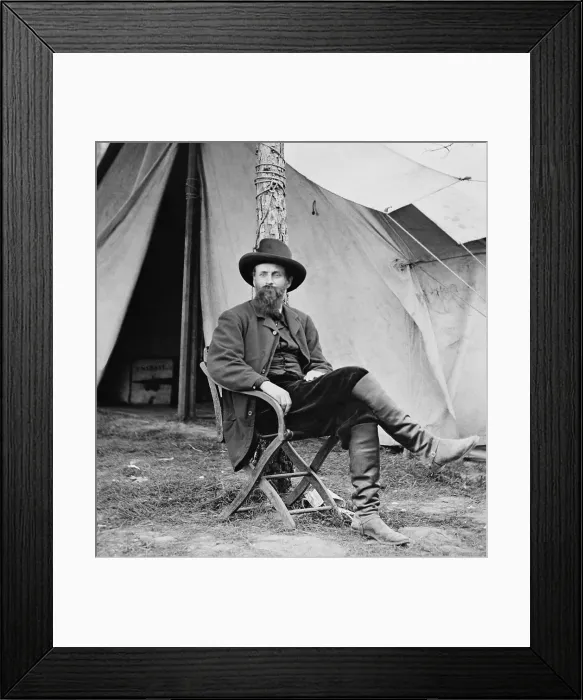 Framed Print : Assistant Secretary of War, Charles A. Dana, at Cold Harbor, Virginia, June 11-12, 1864. Dana was Grants unofficial liaison with the War Department