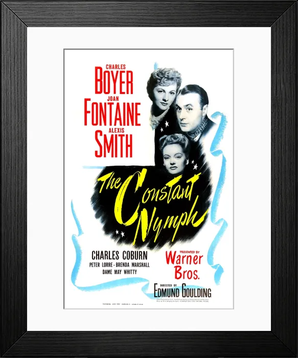 Framed Print : THE CONSTANT NYMPH, US poster, from top: Joan Fontaine, Charles Boyer, Alexis Smith, 1943 Framed Print : THE CONSTANT NYMPH, US poster, from top: Joan Fontaine, Charles Boyer, Alexis Smith, 1943