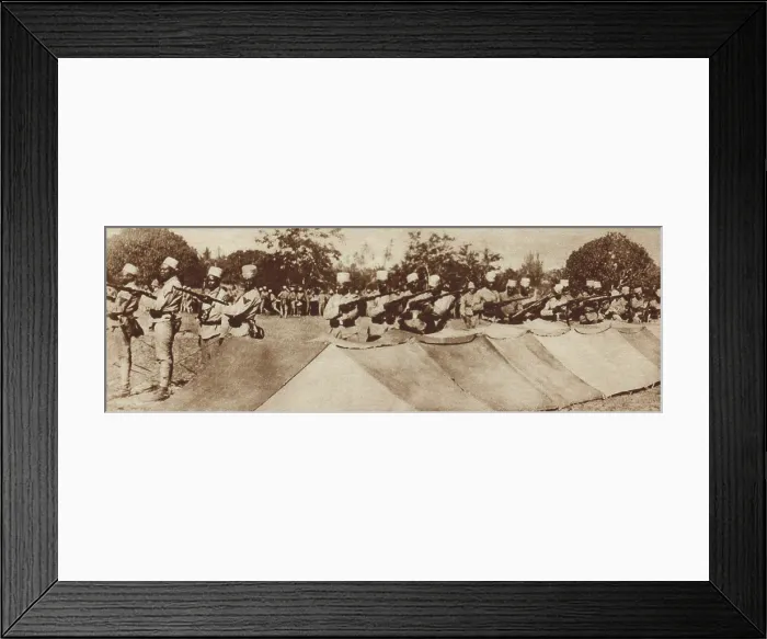 Framed Print : Some of 3, 000 African soldiers in German Cameroon in WW1. 1914-15