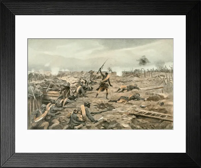 Framed Print : Senegalese soldiers fighting with the French in the Battle of the Somme. 1916. (BSLOC_2012_4_178) Framed Print : Senegalese soldiers fighting with the French in the Battle of the Somme. 1916. (BSLOC_2012_4_178)