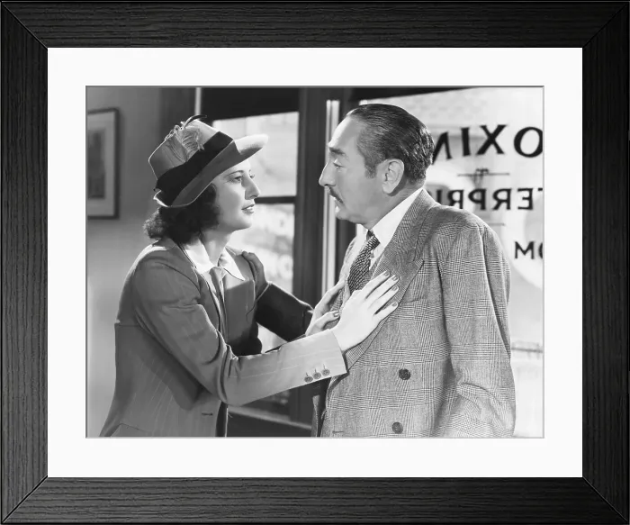 Framed Print : GOLDEN BOY, from left: Barbara Stanwyck, Adolphe Menjou, 1939
