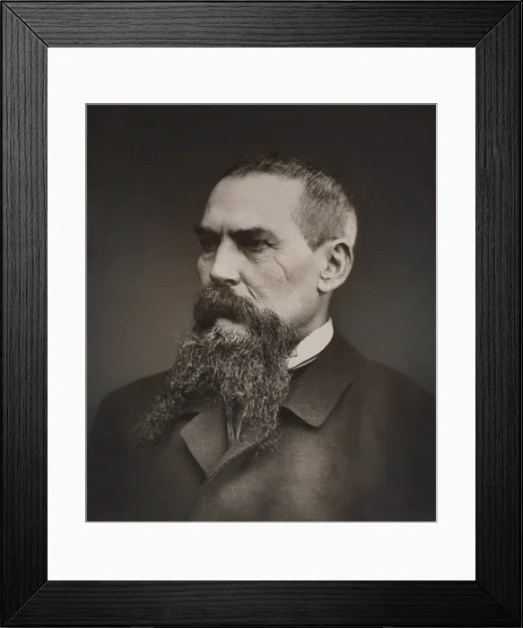 Framed Print : Capt. Richard Francis Burton was a cultural, geographic, and literary explorer in 1876 photo. He published the first translations of several Asian literary classics