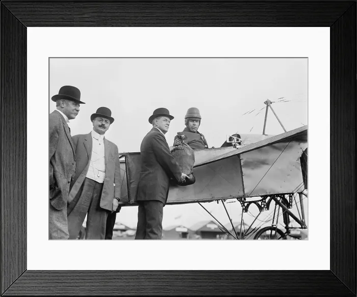 Framed Print : The first official airmail flight in the US with pilot Earle Lewis Ovington in a Bleriot XI airplane. On Sept Framed Print : The first official airmail flight in the US with pilot Earle Lewis Ovington in a Bleriot XI airplane. On Sept