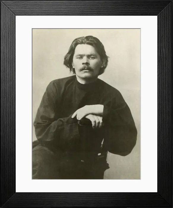 Framed Print : Maxim Gorky in 1922, in exile in Sorrento, Italy