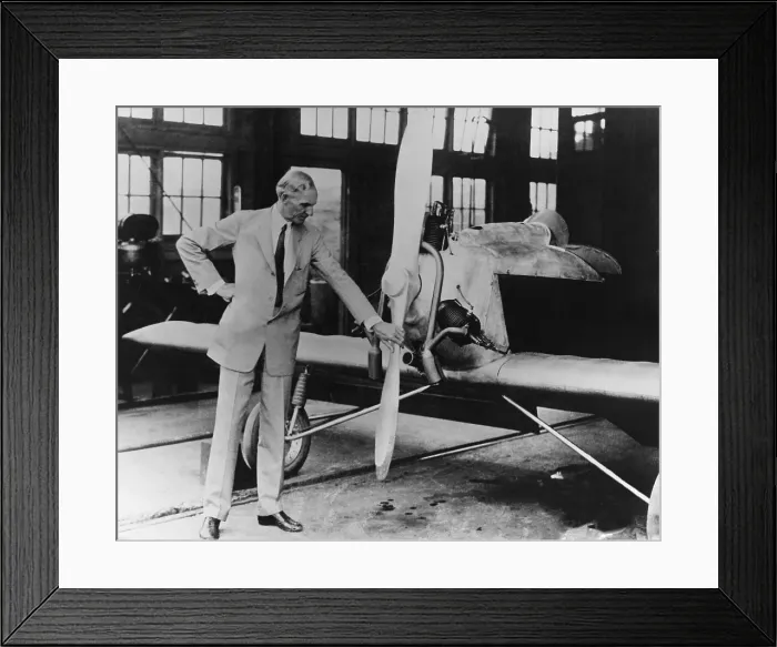 Framed Print : Henry Ford presents his Flying Flivver to the public on July 30, 1926 Framed Print : Henry Ford presents his Flying Flivver to the public on July 30, 1926