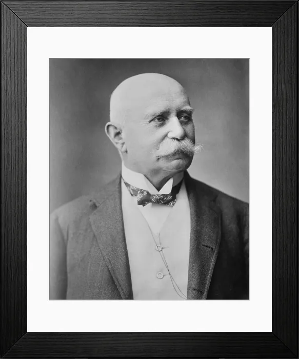 Framed Print : Count Ferdinand Graf von Zeppelin, c. 1910, developed and tested a successful German airship in 1908