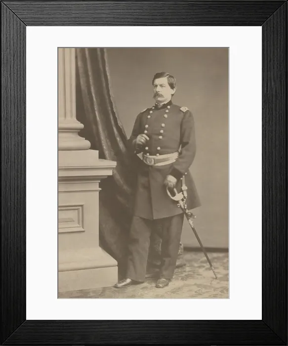 Framed Print : US Civil War General, George McClellan, served as General-in-Chief of the Union Army from Nov. 1861 to March 1862