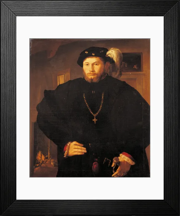 Framed Print : Portrait of a Gentleman, by 17C Anonymous artist, 1536, 16th Century, - Italy, Campania, Naples, Capodimonte National Museum and Galleries. All Framed Print : Portrait of a Gentleman, by 17C Anonymous artist, 1536, 16th Century, - Italy, Campania, Naples, Capodimonte National Museum and Galleries. All