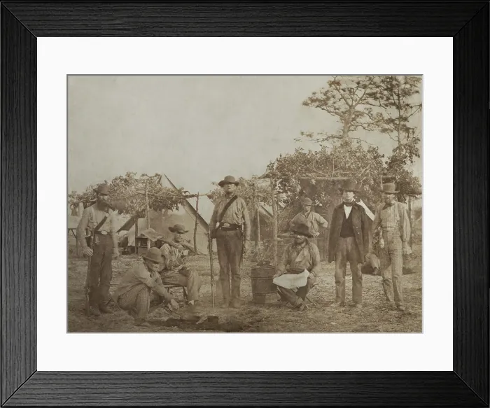 Framed Print : US Civil War, 1861. Confederate camp, Warrington Navy Yard, Pensacola, Florida