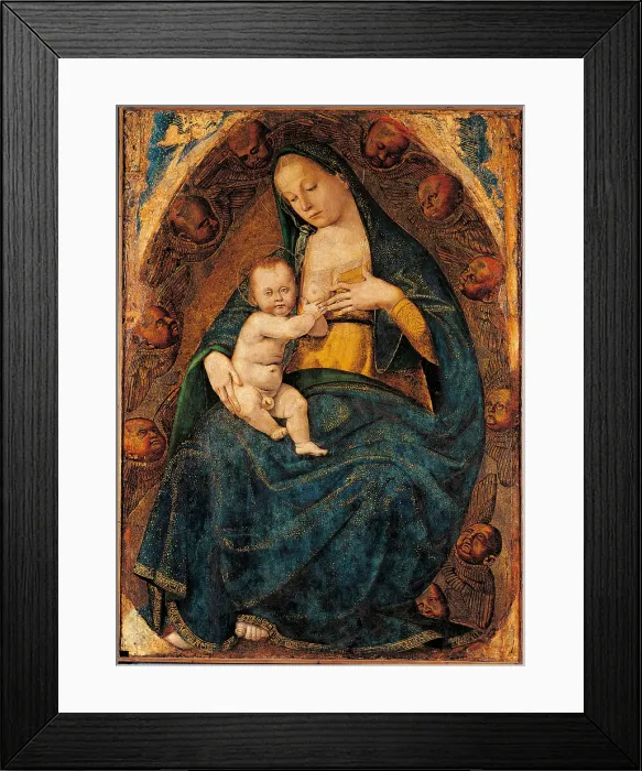 Framed Print : The Nursing Madonna, by Luca Signorelli, 15th Century, tempera on panel, cm 84 x 60 - Italy, Lombardy, Milan, Brera art gallery. All