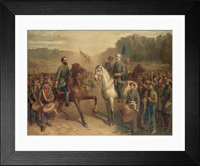Framed Print : The last meeting between Gen. Robert E. Lee and Stonewall Jackson, at the Battle Chancellorsville, during the US Civil War Framed Print : The last meeting between Gen. Robert E. Lee and Stonewall Jackson, at the Battle Chancellorsville, during the US Civil War