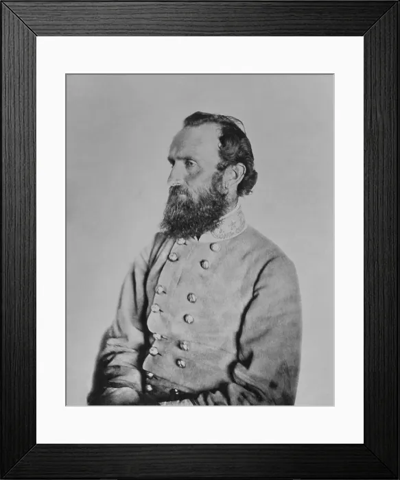 Framed Print : Confederate General Thomas Stonewall Jackson, studio photograph by Mathew Brady, c. 1860-61. (BSLOC_2018_8_130) Framed Print : Confederate General Thomas Stonewall Jackson, studio photograph by Mathew Brady, c. 1860-61. (BSLOC_2018_8_130)