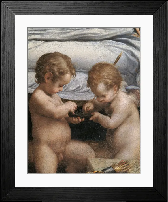 Framed Print : Jupiter and Dana, by Antonio Allegri known as Correggio, 1531 - 1532 about, 16th Century, oil on canvas, cm 161 x 193 - Italy, Lazio, Rome, Borghese Gallery. Detail Framed Print : Jupiter and Dana, by Antonio Allegri known as Correggio, 1531 - 1532 about, 16th Century, oil on canvas, cm 161 x 193 - Italy, Lazio, Rome, Borghese Gallery. Detail