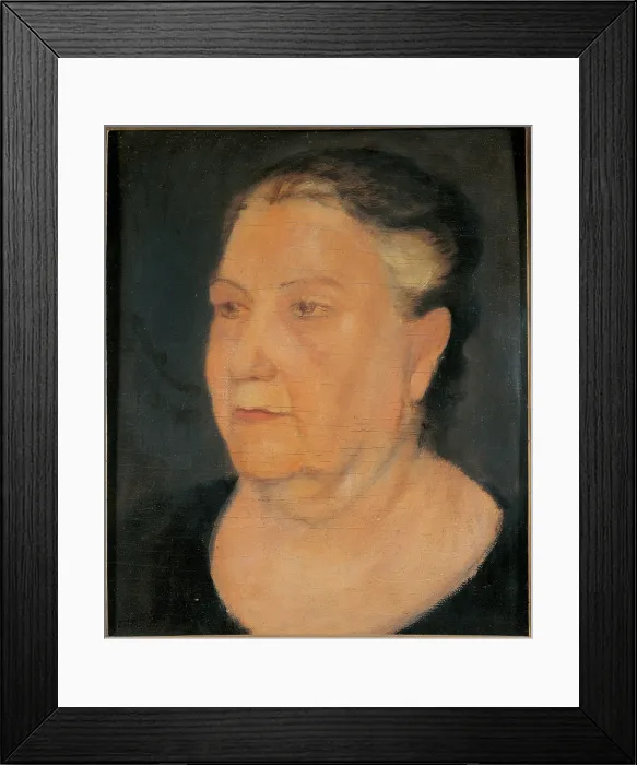Framed Print : Portrait of the Mother, by Gino Bonichi known as Scipione, 20th Century, oil on panel, cm 40, 5 x 33 - Italy, Lombardy, Milan, Brera art gallery, Jesi collection. All
