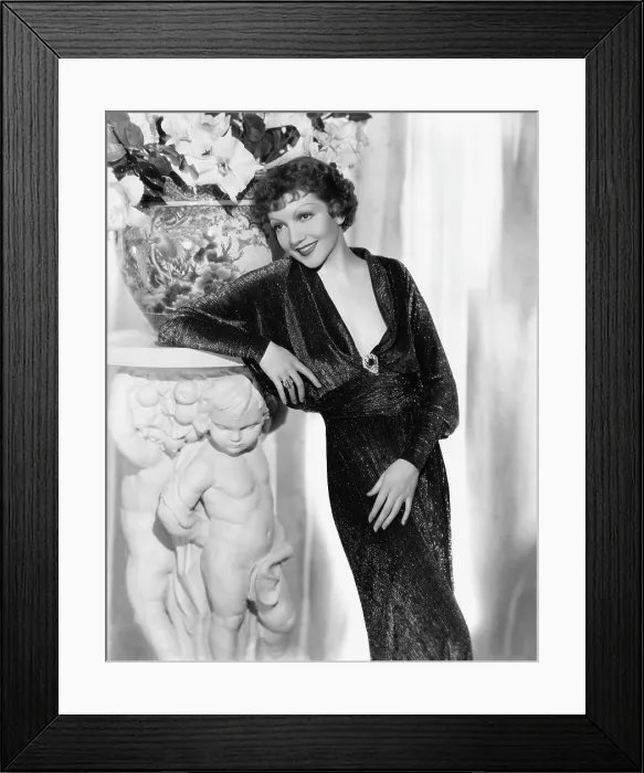 Framed Print : THE GILDED LILY, Claudette Colbert, in a gown by Travis Banton, 1935 Framed Print : THE GILDED LILY, Claudette Colbert, in a gown by Travis Banton, 1935