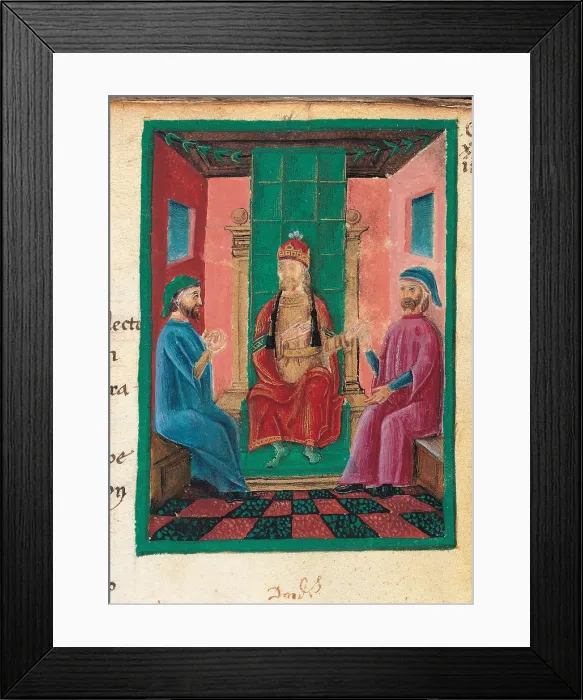 Framed Print : Venetian chronicle transcribed by Gasparo Zancaruolo from the origins of the city to 1446, by Unknown Artist, 1450 about, 15th Century, - Italy, Veneto, Venice, Marciana Library