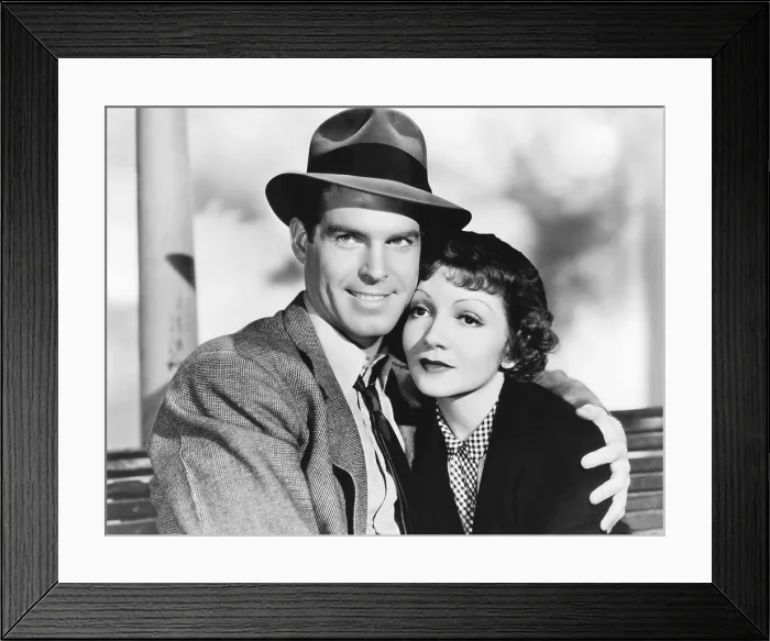 Framed Print : THE GILDED LILY, from left: Fred MacMurray, Claudette Colbert, 1935