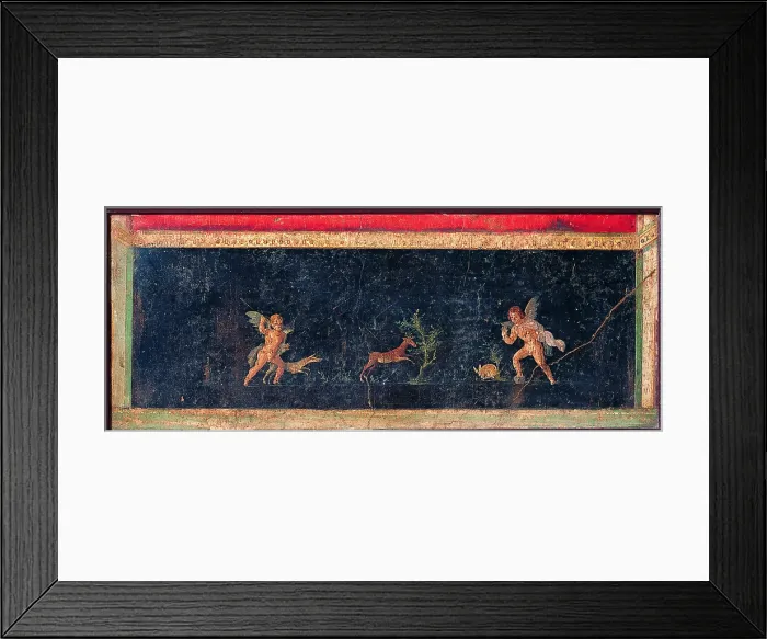 Framed Print : Praedella, by unknown artist, 25-45, 1st Century A.D. ripped fresco, 43 x 108 cm - Italy, Campania, Naples, National Archaeological Museum, Room LXXI, inv. 9229