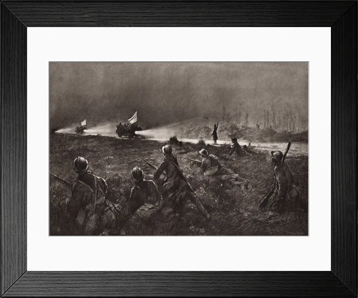 Framed Print : German delegates riding to the Armistice Conference that ended WW1. Nov. 7, 1918