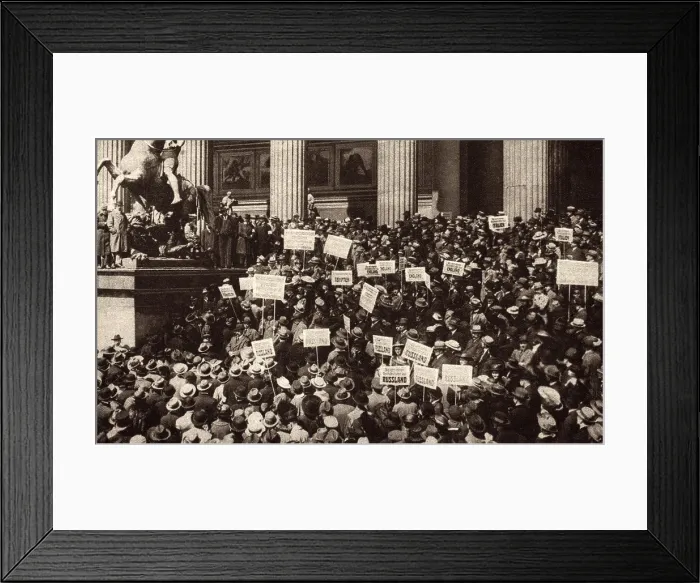 Framed Print : Friedrich Naumann leads German protest of economic terms of Versailles Treaty. 1919