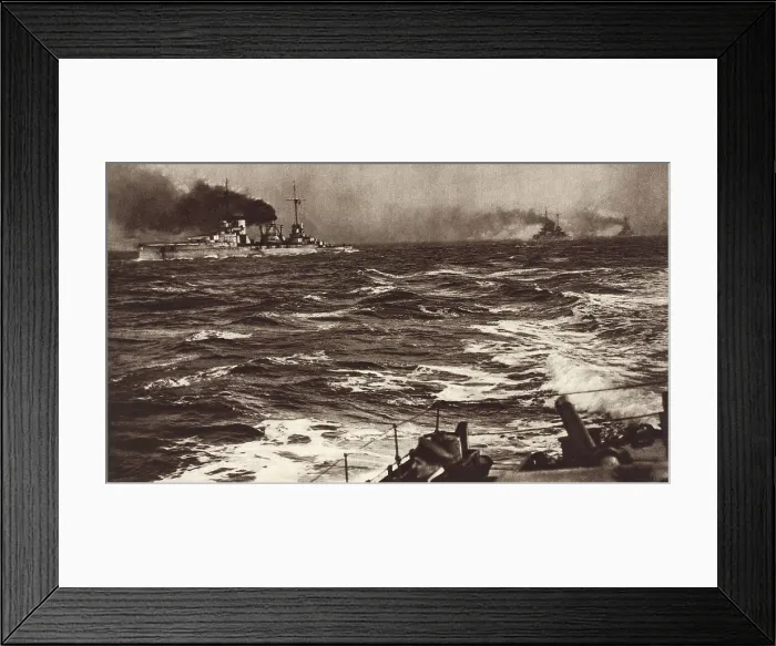 Framed Print : Surrender of the German fleet to British off the coast of Scotland. Nov. 21, 1918