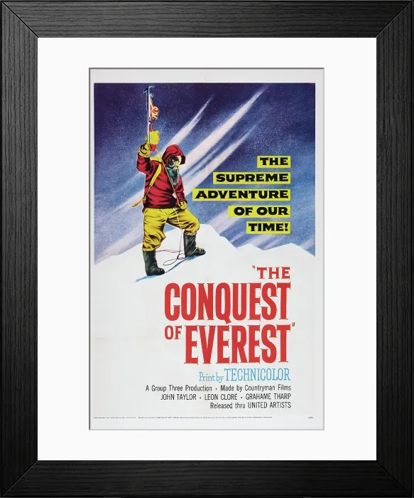 Framed Print : THE CONQUEST OF EVEREST, US poster art, 1953