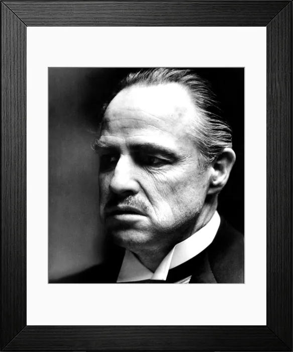 Framed Print : THE GODFATHER, Marlon Brando, 1972 Framed Print : THE GODFATHER, Marlon Brando, 1972