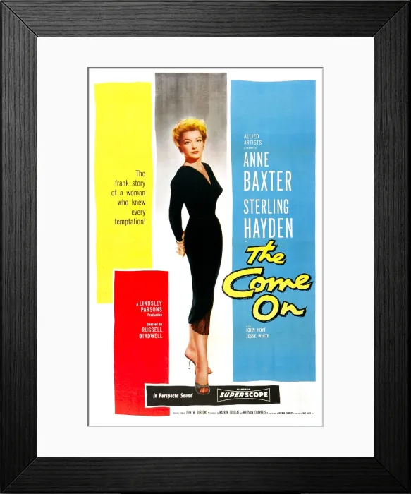 Framed Print : THE COME ON, US poster, Anne Baxter, 1956