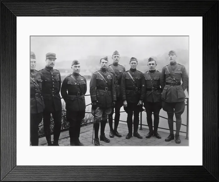 Framed Print : Brigadier General William Billy Mitchell with his staff in Coblenz, Germany, Jan. 15, 1919