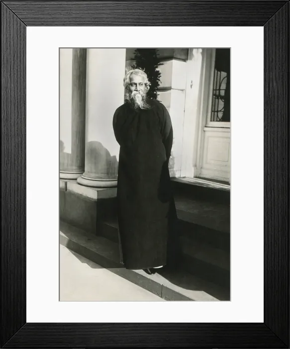 Framed Print : Indian poet and philosopher Rabindranath Tagore. He advocated for outcast Untouchables by including Dalit heroes in his works