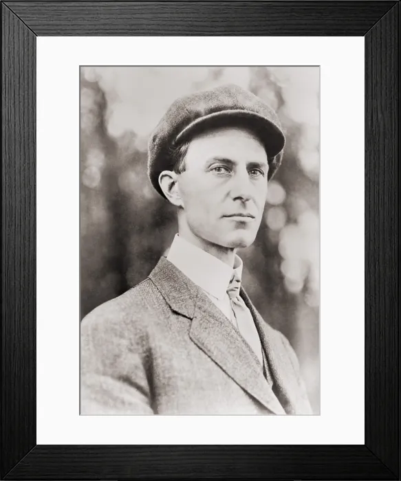 Framed Print : Wilbur Wright, in 1909, at age 42. He became President when the Wright Company was established in 1909 to manufacture airplanes