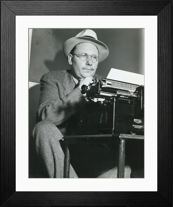 Framed Print : Carlton Errol Morse, created the popular radio serial, ONE MANS FAMILY. It was aired from 1932-5 and holds the record for the longest running radio Soap Opera (BSLOC_2018_4_61)