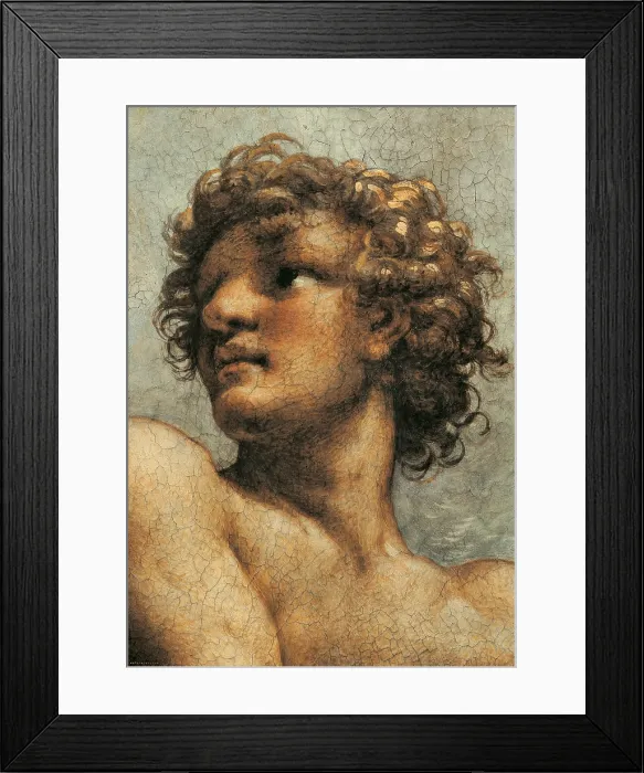 Framed Print : The Vision of St John the Evangelist, the Evangelists and the Doctors of the Church, by Antonio Allegri known as Correggio, 1520 - 1524 about, 16th Century, fresco