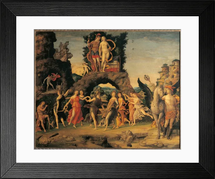 Framed Print : Parnassus, by Andrea Mantegna, 1497 about, 15th Century, tempera on canvas, cm 150 x 192 - France, Ile de France, Paris, Muse dOrsay