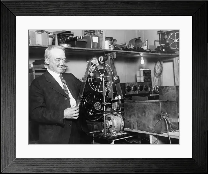 Framed Print : Charles Francis Jenkins, American inventor, engineer, and television pioneer