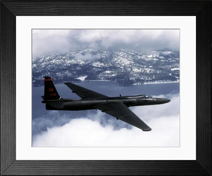 Framed Print : US Air Force U-2 high-altitude reconnaissance aircraft