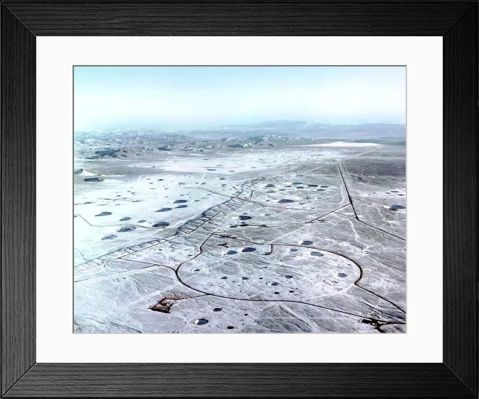Framed Print : Yucca Flat is among the most irradiated, nuclear-blasted spot on Earth. It was the site of 739 atmospheric and underground atomic explosions from 1946-1993