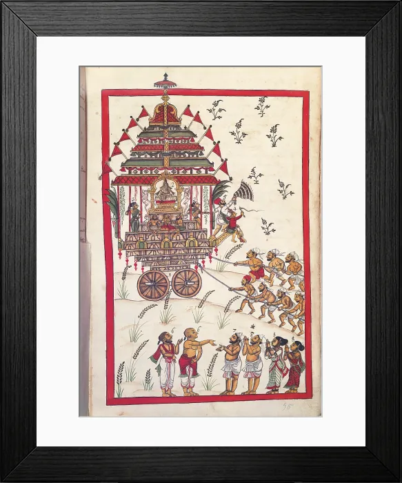 Framed Print : Drawings of Indian subjects ordered by Nic. Mannucci, by Unknown Artist, 18th Century, - Italy, Veneto, Venice, Marciana Library. All