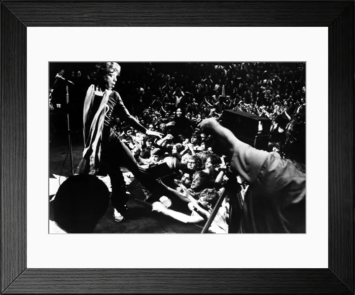 Framed Print : GIMME SHELTER, Mick Jagger, 1970, performing onstage