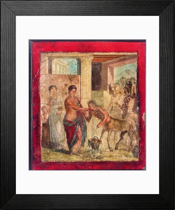 Framed Print : Pirithous, by unknown artist, 45-79, 1st Century A.D. ripped fresco, 106 x 93 cm - Italy, Campania, Naples, National Archaeological Museum, Room LXXIII, inv. 9044