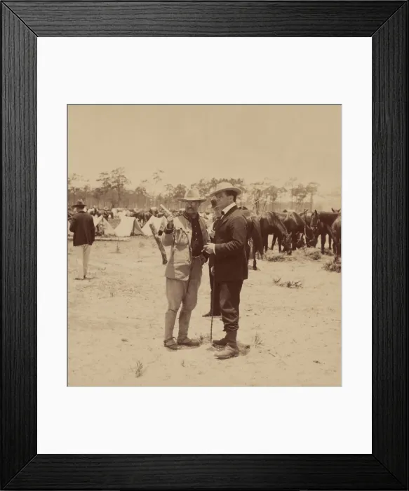 Framed Print : Col. Theodore Roosevelt and Richard Harding Davis in Tampa, Florida, June 1898