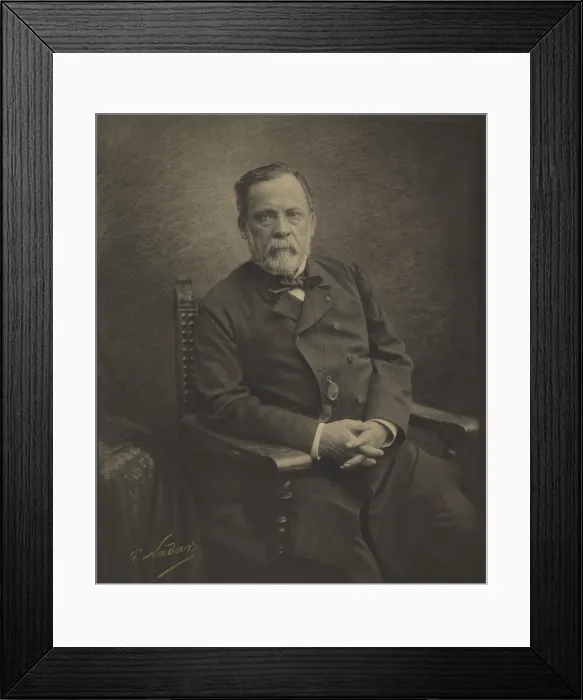 Framed Print : Louis Pasteurs scientific research demonstrated that microorganisms caused some illnesses, and supported the germ theory of disease. 1886 portrait by Paul Nadar (BSLOC_2018_4_96)