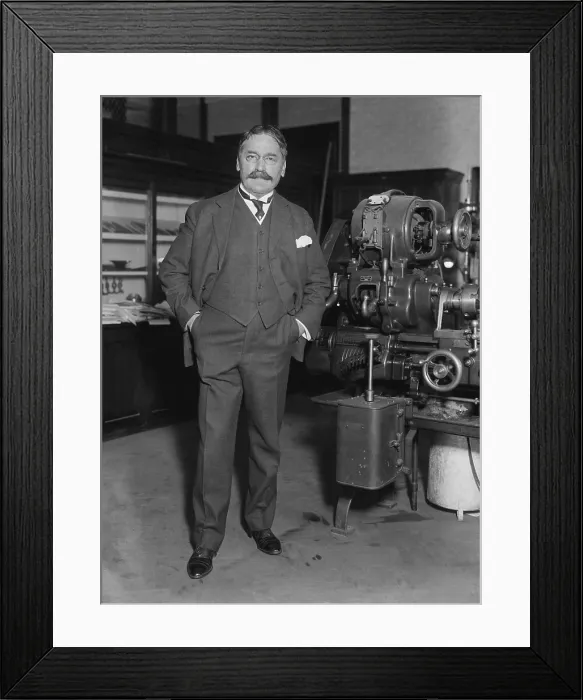 Framed Print : M. I. Pupin, was sixteen when he immigrated to US with 5 cents in his pocket in 1874