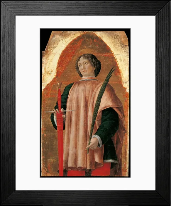 Framed Print : San Luca Altarpiece, by Andrea Mantegna, 1453 - 1454, 15th Century, tempera on panel, cm 178 x 227 - Italy, Lombardy, Milan, Brera Art Gallery. Detail