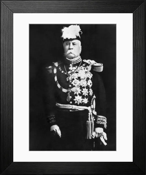 Framed Print : Mexican President Porfirio Diaz at the end of his rule in 1910. His 30 year dictatorship was challenged by the Constitutionalists, led by Francisco Madero
