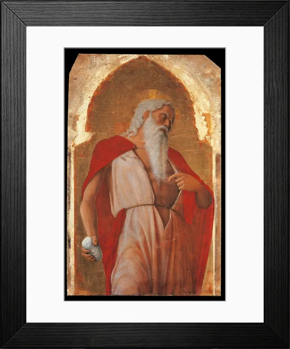 Framed Print : San Luca Altarpiece, by Andrea Mantegna, 1453 - 1454, 15th Century, tempera on panel, cm 178 x 227 - Italy, Lombardy, Milan, Brera Art Gallery. Detail Framed Print : San Luca Altarpiece, by Andrea Mantegna, 1453 - 1454, 15th Century, tempera on panel, cm 178 x 227 - Italy, Lombardy, Milan, Brera Art Gallery. Detail