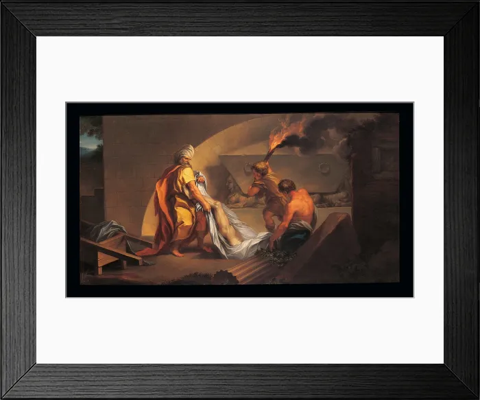 Framed Print : Tobit Burying the Dead, by Santino Tagliafichi, Unknown, - Italy, Liguria, Genoa, Suore Brignoline Institute