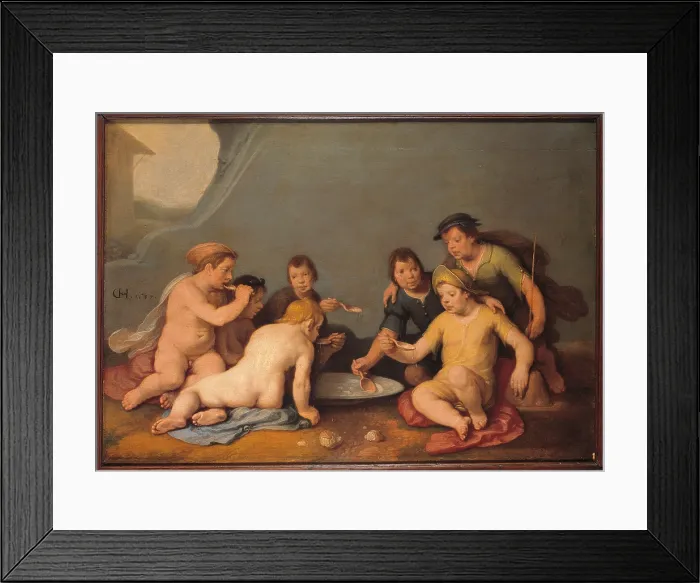 Framed Print : Allegory of Taste, by Cornelis Van Haarlem, 1590 - 1620 about, 16th Century - 17th Century, - Italy, Tuscany, Florence, Longhi Foundation. All